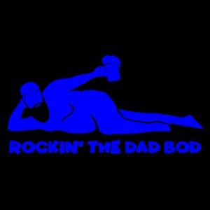 Blue Rocking The Dad Bod 6Wx3H Premium permanent vinyl decal